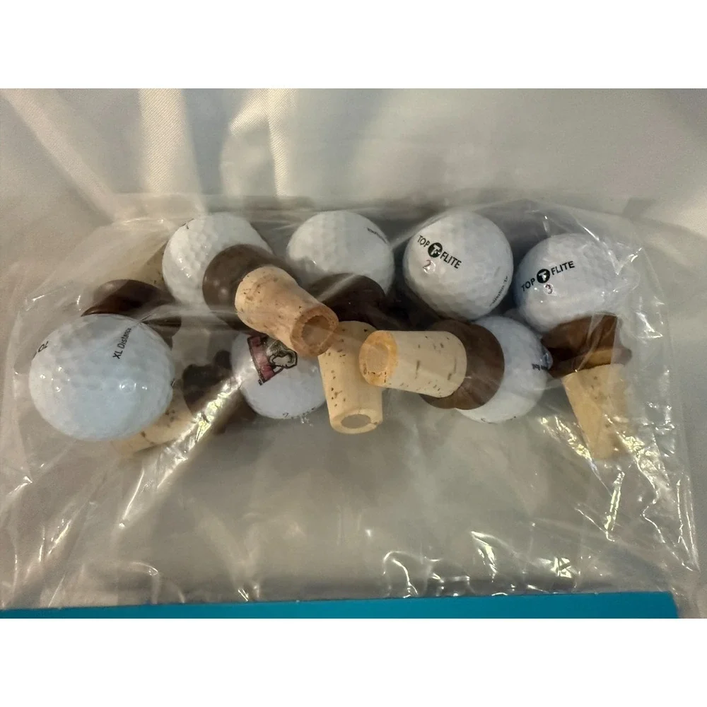 NCAA Top Flite Golf Ball Wine Bottle Stoppers College Vols Vandy Bama Bulldogs